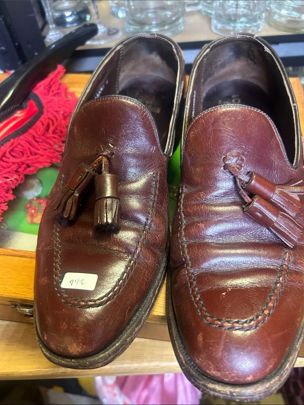 Bostonian Men's Tassel Slip-On Loafers in Chestnut Brown